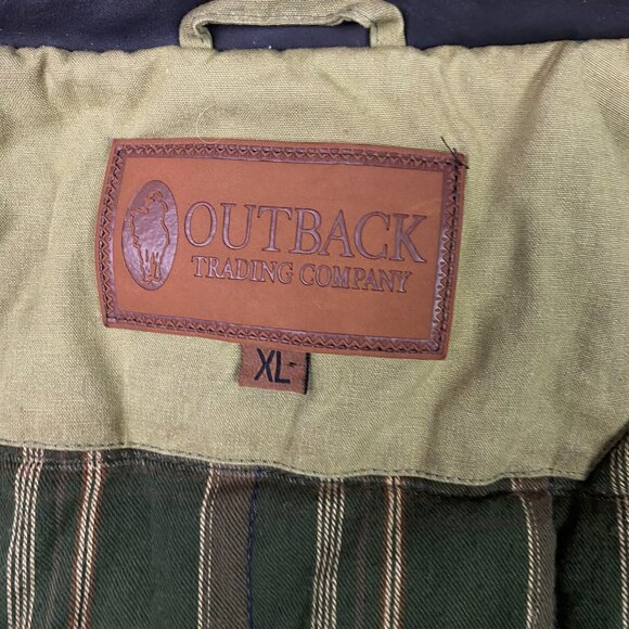 Outback Trading Company Sawbuck Oilskin Vest Men's XL Olive Green Waxed Canvas - Picture 8 of 14